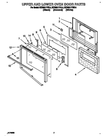 Upper and lower oven door