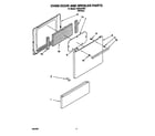 Roper FEP210VW4 oven door and broiler diagram