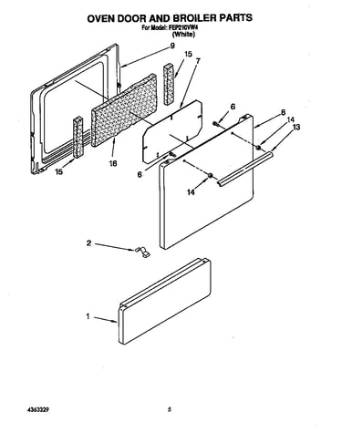 Oven door and broiler