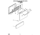 Roper FEP210VL4 oven door and broiler diagram