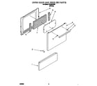 Whirlpool RF0100XRW8 oven door and broiler diagram