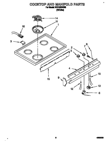Cooktop and manifold