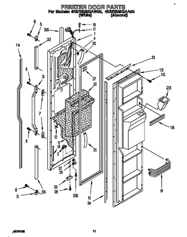Freezer door