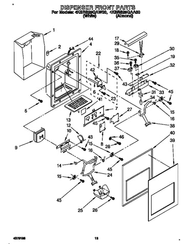 Dispenser front
