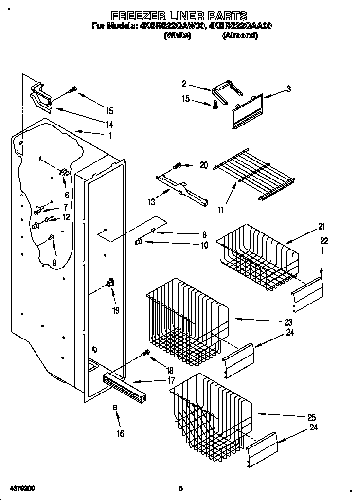 Freezer liner