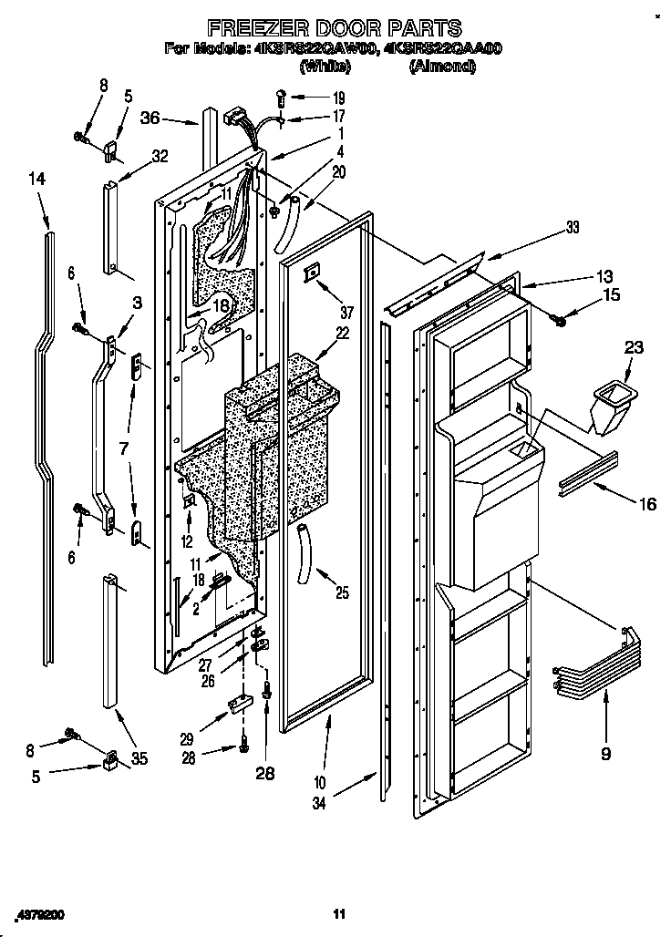 Freezer door
