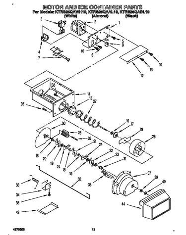 Motor and ice container