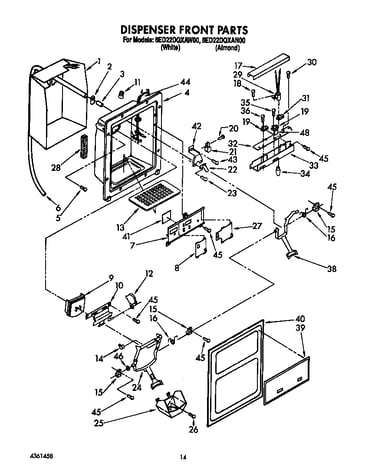 Dispenser front