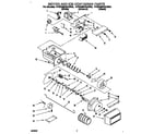 Whirlpool 4YED25DQAW00 motor and ice container diagram