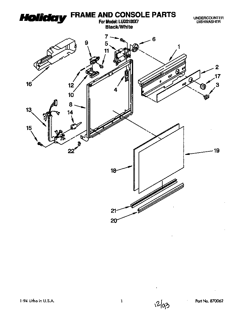 Frame and console