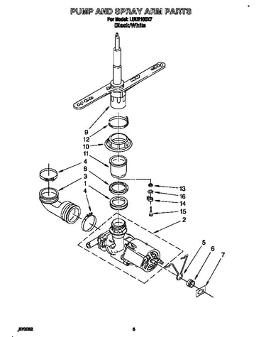 Pump and spray arm