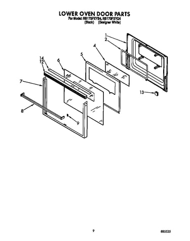 Lower oven door