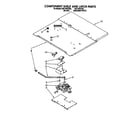 Whirlpool RB170PXYB5 component shelf and latch diagram