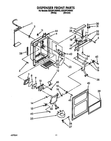 Dispenser front