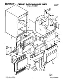 Cabinet, door and liner