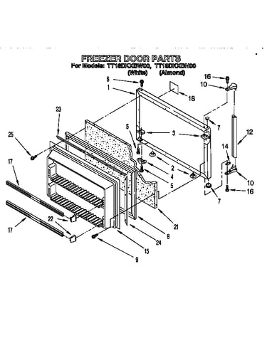 Freezer door