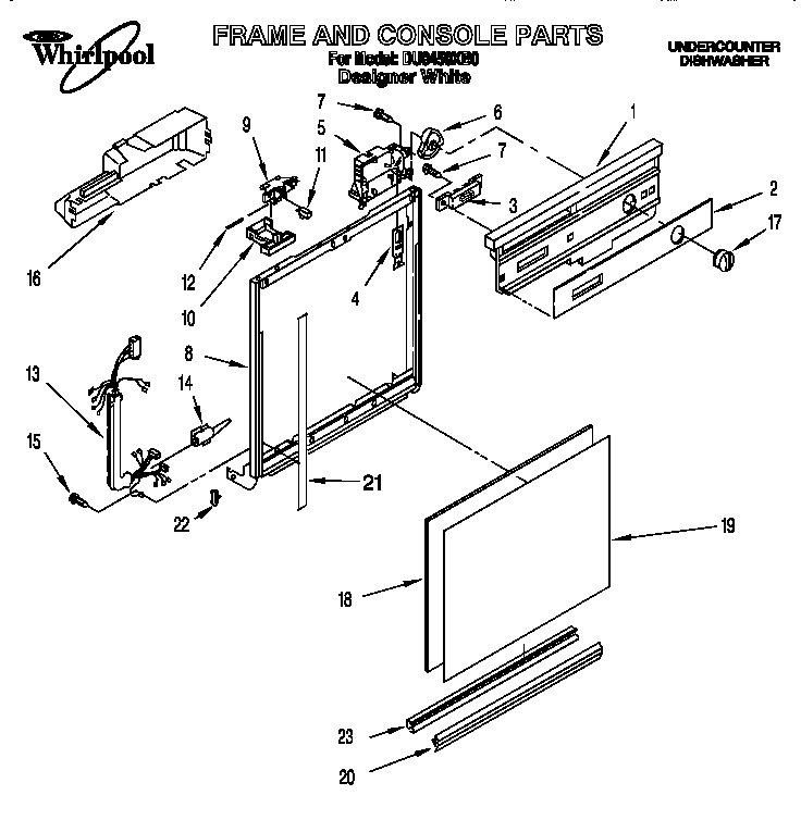 Frame and console