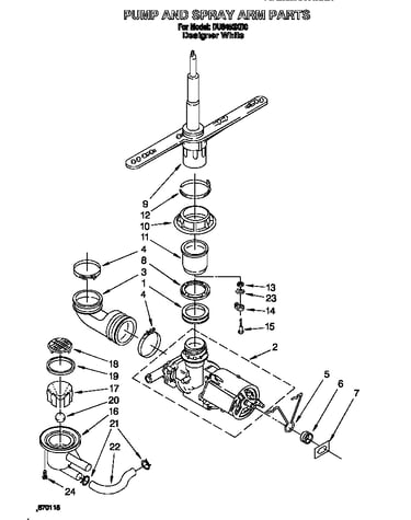 Pump and spray arm