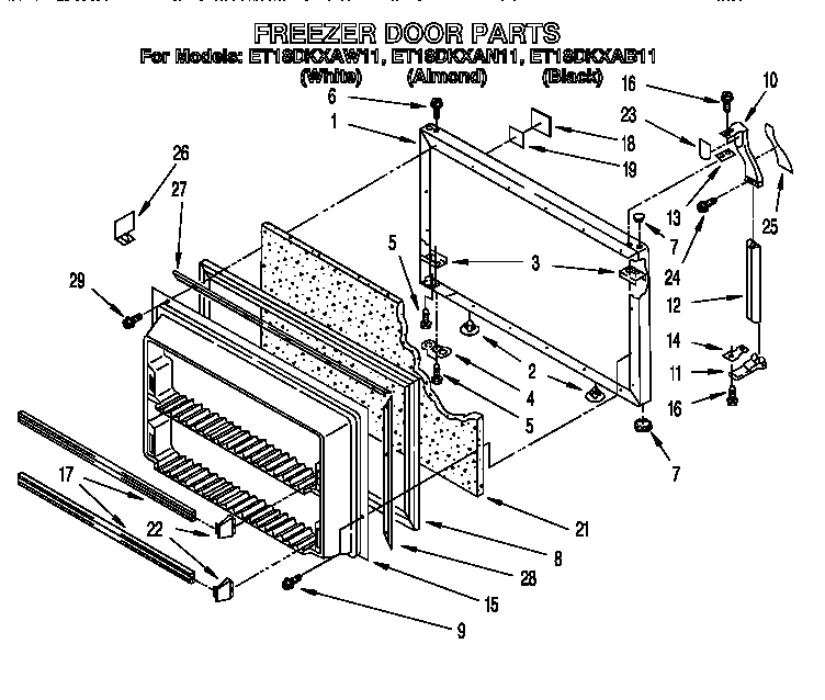 Freezer door