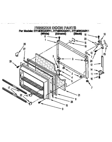 Freezer door