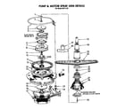 Roper 8517L10 pump and motor spray arm detail diagram