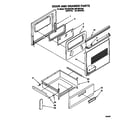 Whirlpool RF316PXYW3 door and drawer diagram