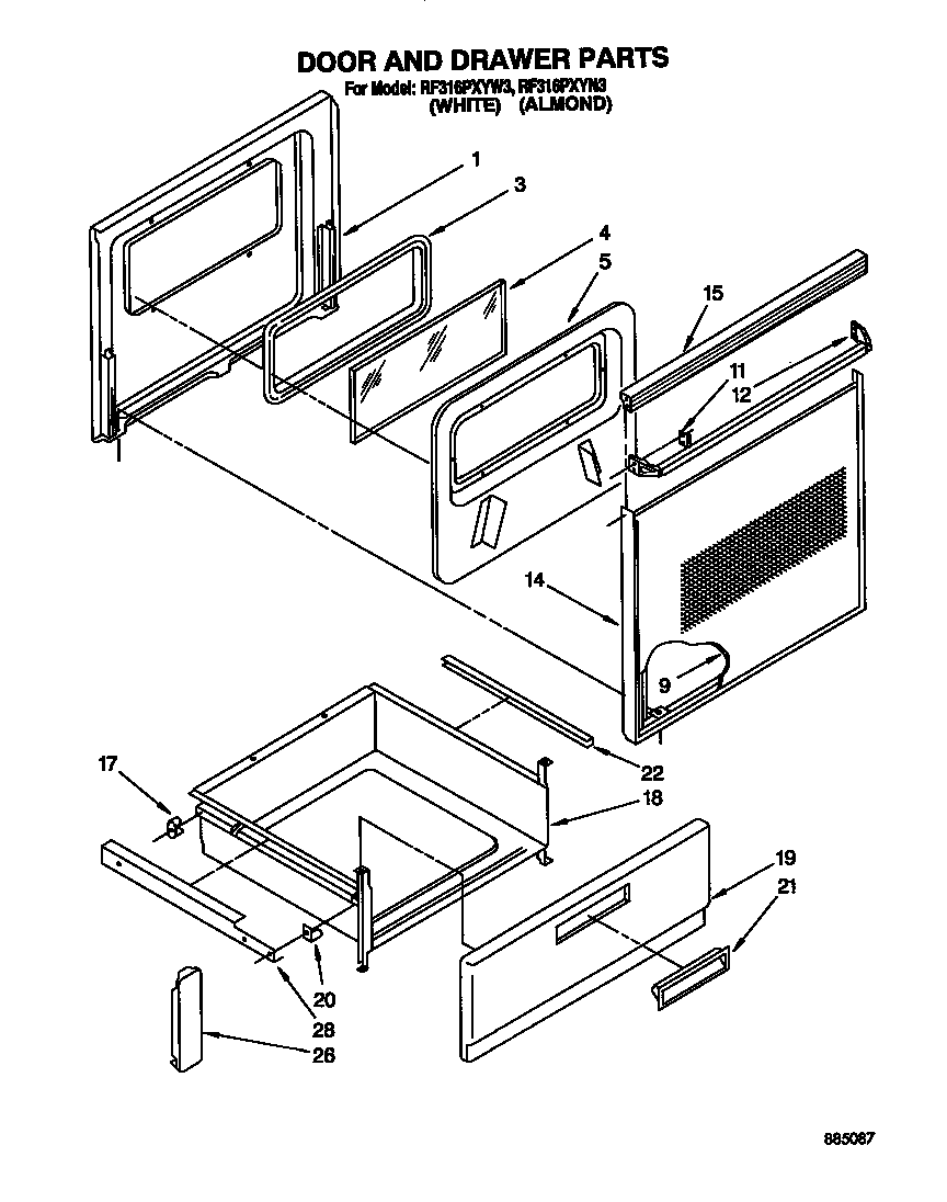 Door and drawer
