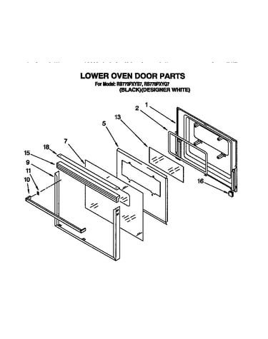 Lower oven door