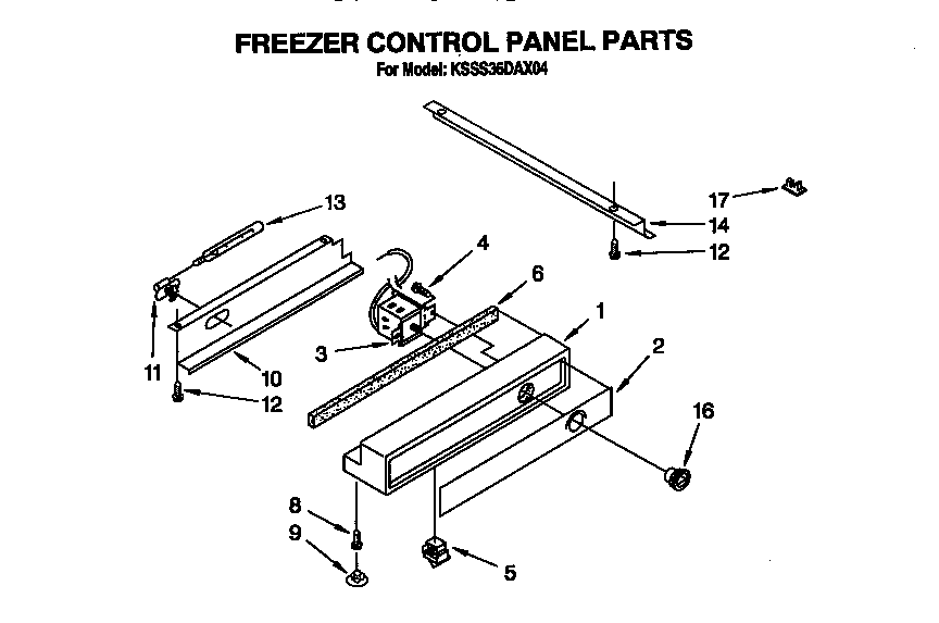 Freezer control panel