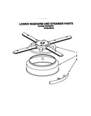 Lower washarm and strainer