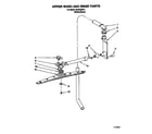 KitchenAid 4KUDC220T5 upper wash and rinse diagram