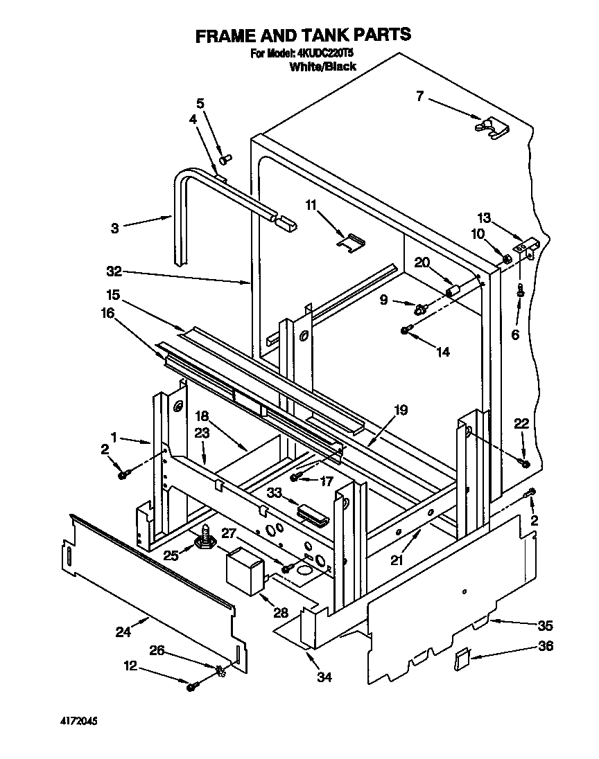 Frame and tank