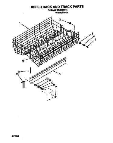 Upper rack and track