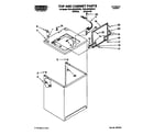 Roper RAL6245BW0 top and cabinet diagram