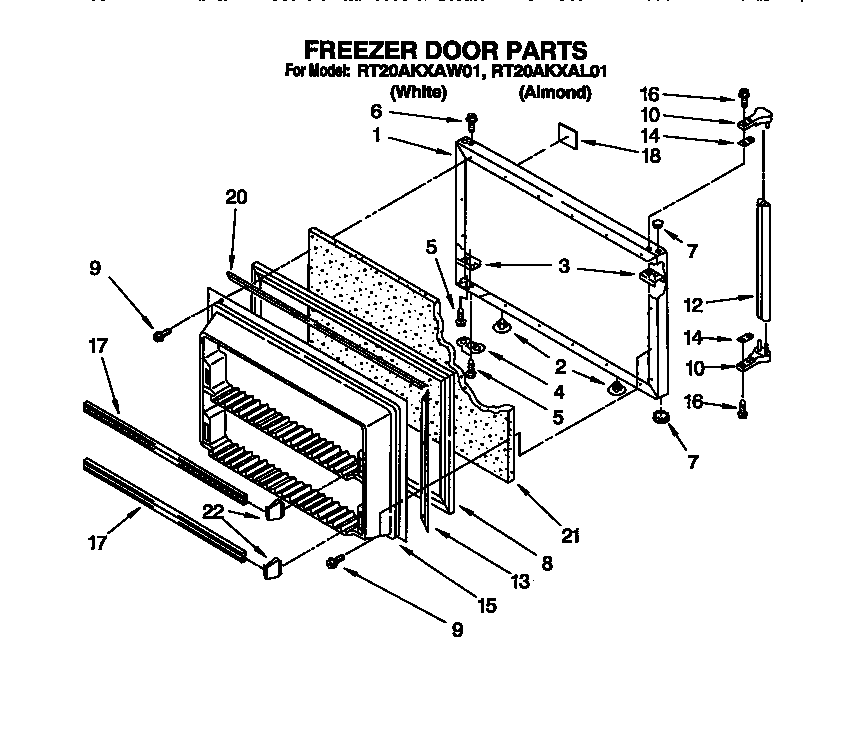 Freezer door