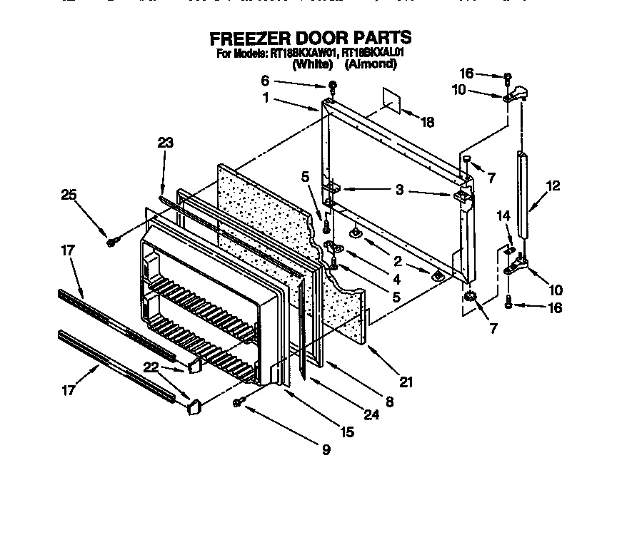 Freezer door