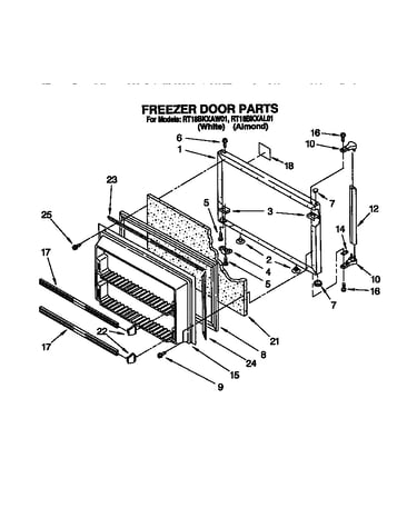 Freezer door