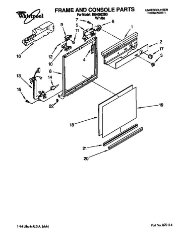 Frame and console