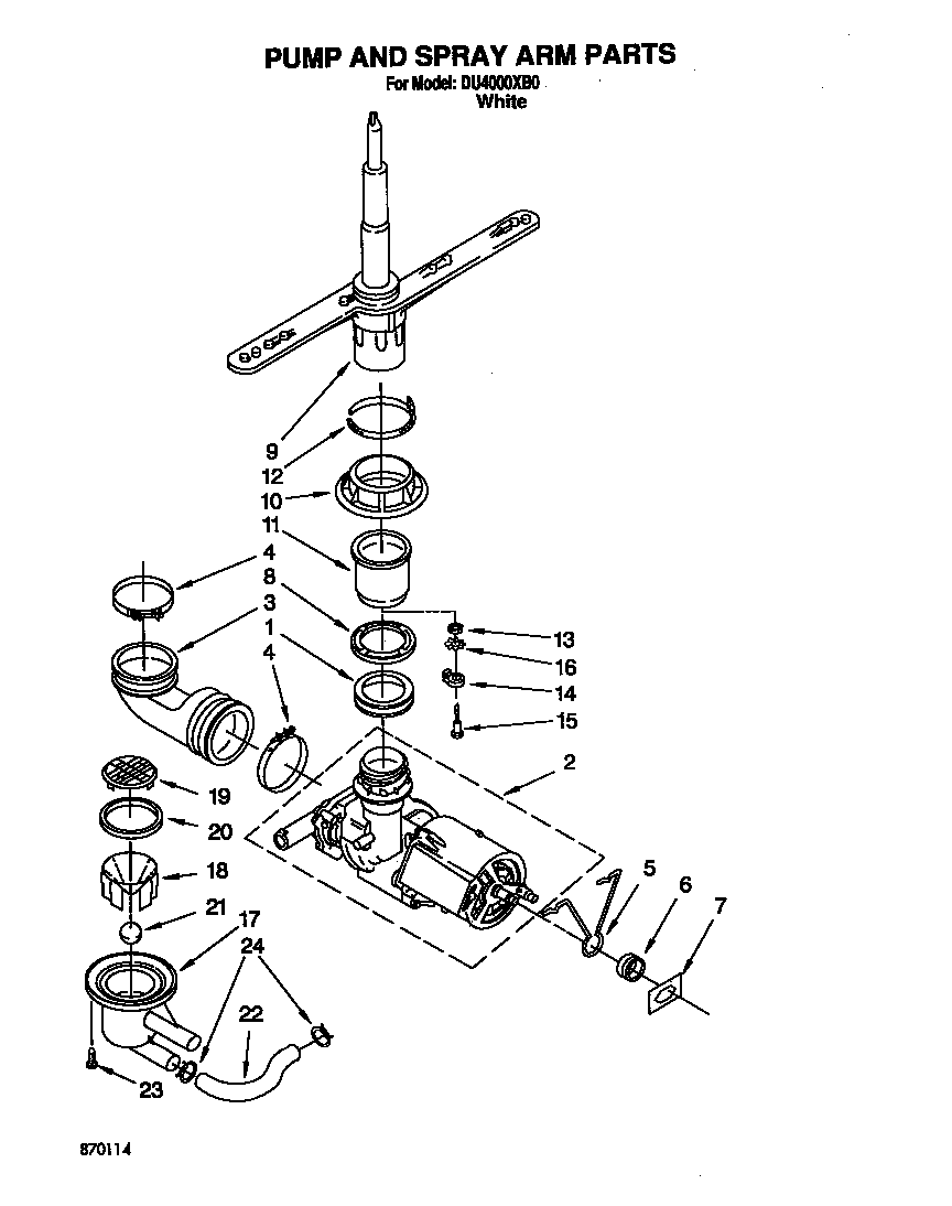 PUMP AND SPRAY ARM