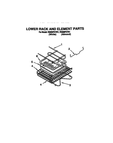 Lower rack and element