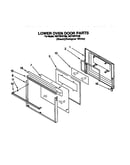 Lower oven door
