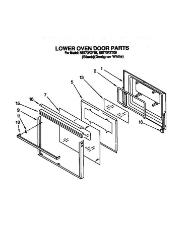 Lower oven door