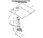 Whirlpool RB170PXYB7 component shelf and latch diagram