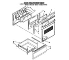 Whirlpool RF396PXYW4 door and drawer diagram