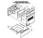 Whirlpool RF376PXYW3 door and drawer diagram