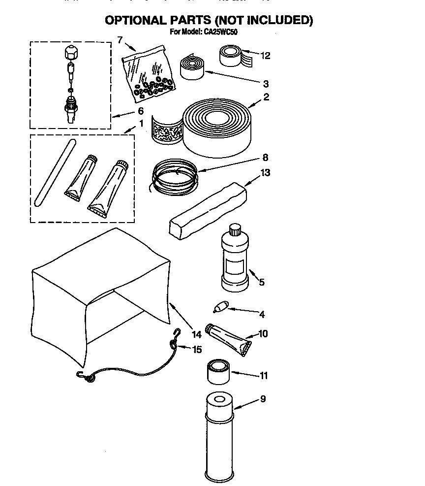 Optional parts (not included)