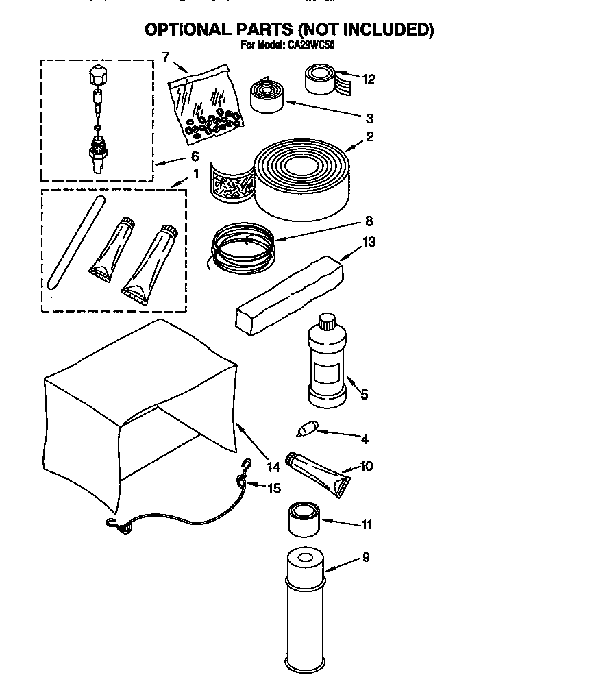 Optional parts (not included)