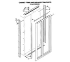 KitchenAid KSSS36DAW04 cabinet trims and breaker trim diagram