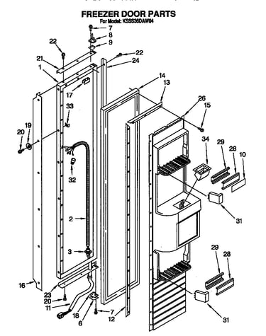 Freezer door