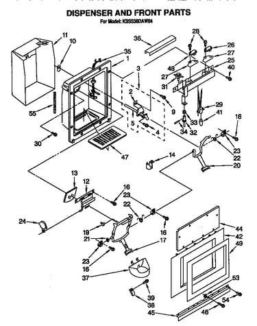 Dispenser and front